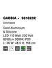 NOVA LUCE závěsné svítidlo GABBIA zlatý hliník a silikon LED 110W 230V 3000K IP20 stmívatelné 9818232