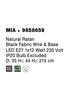 NOVA LUCE závěsné svítidlo MIA přírodní ratan černý kabel E27 1x12W 230V IP20 bez žárovky 9858659