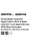 NOVA LUCE závěsné svítidlo GRIFFIN sušený vodní hyacint černý kabel E27 1x12W 230V IP20 bez žárovky 9858748