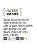 NOVA LUCE venkovní sloupkové svítidlo NOTEN černý hliník čirý a bílý akryl LED 8W 3000K 220-240V IP65 120st. IP65 9905022