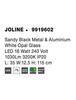 NOVA LUCE závěsné svítidlo JOLINE černý kov a hliník bílé opálové sklo LED 16W 240V 3200K IP20 9919602