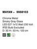 NOVA LUCE závěsné svítidlo MAYAN chromovaný kov kouřové šedé sklo E27 1x12W 230V IP20 bez žárovky 9988103