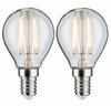 PAULMANN LED kapka Filament E14 230V 2x250lm 2x2,7W 2700K čirá