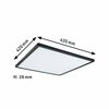 PAULMANN LED Panel 3-krokové-stmívatelné Atria Shine hranaté 420x420mm 2700lm 4000K černá