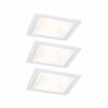 PAULMANN LED vestavné svítidlo 3-krokové-stmívatelné Cole Coin základní sada IP44 hranaté 88x88mm Coin 3x6W 230V stmívatelné 2700K bílá