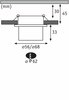 PAULMANN Vestavné svítidlo LED Gil 6W bílá mat kov kartáčovaný IP44 2.700K 3-krokové-stmívatelné 933.84