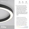 PAUL NEUHAUS LED stropní svítidlo PURE-LINES antracit 50x50 stmívatelné CCT 2700-5000K PN 6309-13