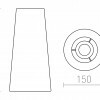 RENDL CONNY 15/30 stolní stínidlo Monaco petrolejová/stříbrné PVC max. 23W R11579