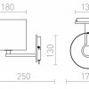 RENDL PENTHOUSE nástěnná bílé PVC chrom 230V E27 42W R11979