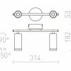 RENDL BOGARD II nástěnná matný nikl 230V LED 2x5W 40° 3000K R12504