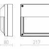 RENDL DELTA 215 nástěnná antracitová 230V E27 18W IP54 R12566