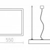 RENDL STRUCTURAL LED 55x55 závěsná bílá 230V LED 48W 3000K R13713