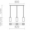 RENDL LIZ III 80 závěsná černá sklo/chrom 230V E27 3x11W R14030