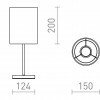 RENDL NYC/RON 15/20 stolní Monaco holubí šeď/stříbrné PVC/chrom 230V E27 7W R14057