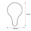 Segula 55288 LED koule 80 čirá E27 5 W (35 W) 400 Lm 2.200 K