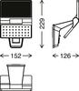 BRILONER TELEFUNKEN LED venkovní svítidlo 22,9 cm 3W 420lm černá TF 315205TF