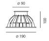 Artemide Ego 90 pojezdové ocel 24d  3000K kruh T4033FLW00