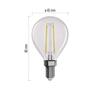 EMOS LED žárovka Filament Mini Globe / E14 / 1,8 W (25 W) / 250 lm / teplá bílá ZF1200