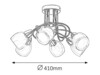 Rabalux stropní svítidlo Dave E14 6x MAX 40W chromová 6085