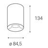 LED2 1150643DT TUBUS C, B DIM 9W 4000K stropní černé