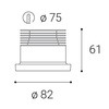 LED2 2150133D SPOT A, B DIM 9 3000K ZÁPUSTNÉ ČERNÉ