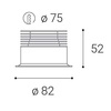 LED2 2150333DT SPOT C, B DIM 9W 3000K zápustné černé