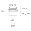 LED2 21507253DT KLIP, CB DIM 11W 2700K zápustné chrom/černé