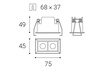 LED2 2250831D LINEAR 2,  DIM 4 3000K ZÁPUSTNÉ BÍLÉ