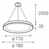 LED2 3271951D BELLA SLIM 78 P-Z,  DIM 60 2CCT 3000K/4000K ZÁVĚSNÉ BÍLÉ