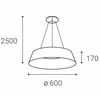 LED2 3272753DT KATY 60 Z, B DIM 60W 2CCT 3000K/4000K závěsné černé