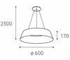 LED2 3272758D KATY 60 Z, CF DIM 60 2CCT 3000K/4000K ZÁVĚSNÉ KÁVOVÁ