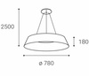 LED2 3272851D KATY 78 Z,  DIM 80 2CCT 3000K/4000K ZÁVĚSNÉ BÍLÉ