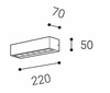 LED2 5131834 BENO 1, A 7 3000K NÁSTĚNNÉ ANTRACIT