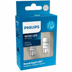 Philips LED W5W 12V 0,9W Ultinon Pro6000 6000K 2ks 11961HU60X2