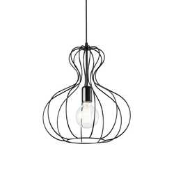 Závěsné svítidlo Ideal Lux SP1 Ampolla-1 SP1 148502 černé 35cm