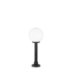 Venkovní sloupkové svítidlo Ideal Lux Classic Globe PT1 Small White 187549 E27 1x60W IP44 černé s bí