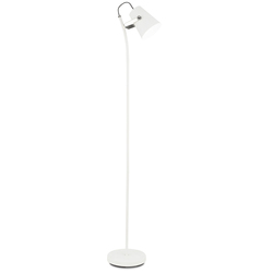 Sessak Moderní stojací lampa Odette - pr. 140 x 1500 x 230 mm, 28 W, matná bílá, chrom SE ODELV