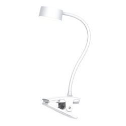 Solight LED stolní nabíjecí lampička, 2W, 210lm, 3CCT, bílá, clip WO3001-W