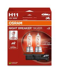 OSRAM H11 12V 55W PGJ19-2 NIGHT BREAKER SILVER +100% 2ks 64211NBS-2HB