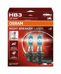 OSRAM HB3 12V 60W P20d NIGHT BREAKER LASER +150% více světla 2ks 9005NL-2HB