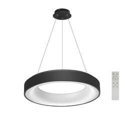 LED Závěsné svítidlo AZzardo Sovana Pendant 55 CCT black Dimm AZ2728 50W 2750lm 3000K-6500K IP20 55cm stmívatelné černé