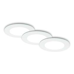 BRILONER CCT LED vestavná svítidla sada, pr.9,2 cm, 3x LED, 4,8 W, 450 lm, bílé IP44 BRI 7034-036