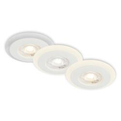 BRILONER LED vestavná svítidla sada, pr.8,4 cm, 3x LED, 5 W, 460 lm, bílé IP44 BRI 7039-036