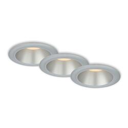 BRILONER LED vestavná svítidla sada, pr.9,5 cm, 3x LED, 4,9 W, 480 lm, matný chrom IP44 BRI 7041-034