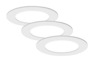 BRILONER 3ks sada LED vestavné svítidlo, pr. 12 cm, 7 W, bílé IP44 BRI 7115-436