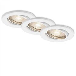 BRILONER 3ks LED vestavné svítidlo, pr. 8,6 cm, 5 W, bílé BRI 7147-036