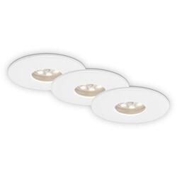 BRILONER 3ks sada LED vestavné svítidlo, pr. 4,5 cm, 1,8 W, bílé IP44 BRI 7240-036