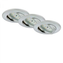 BRILONER 3ks sada LED vestavné svítidlo, pr. 8,2 cm, 6,5 W, hliník BRI 7296-039