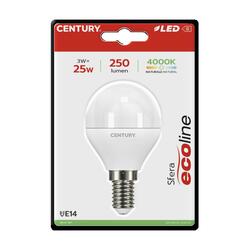 CENTURY LED ECOLINE MINI GLOBE 3W E14 4000K 220d