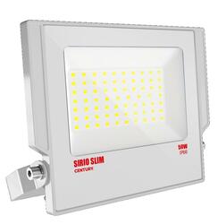 CENTURY LED reflektor SIRIO SLIM BÍLÝ 50W 4000K 110d 178x200x28mm IP66 IK08